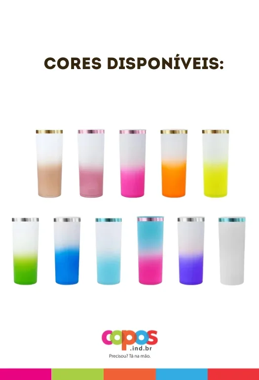 Long Drink com borda metalizada