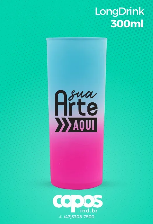 Copo Long Drink Degrad&ecirc;